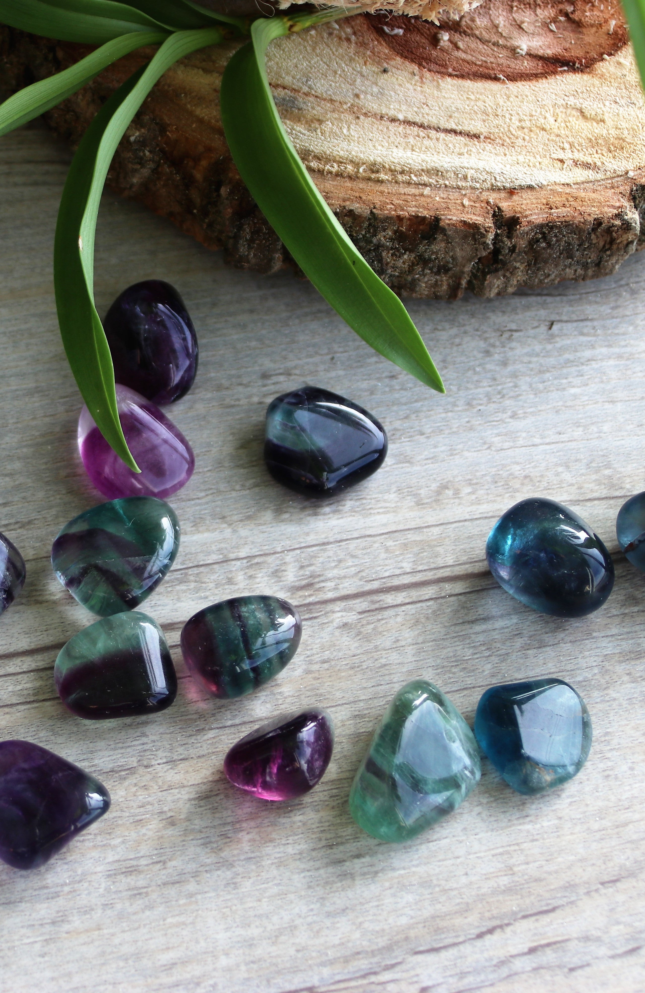 Rainbow Fluorite Tumbled Stone